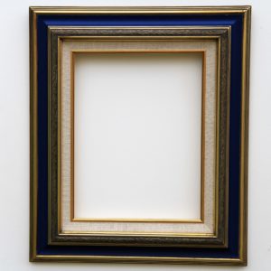 Cadre à coins bouchés – Format toiles – Or et Bleu foncé