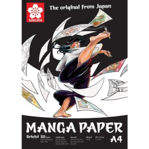 Sakura Bloc Papier Manga 250 grs. 20 Pages . Format A4 ou A3